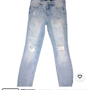Hollister Skinny Blue Distressed Jeans